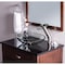 Novatto FALLS Single Lever Waterfall Vessel Faucet Set, Brushed Nickel/ Clear Glass GF-001BN-C-PUD - alternate 4